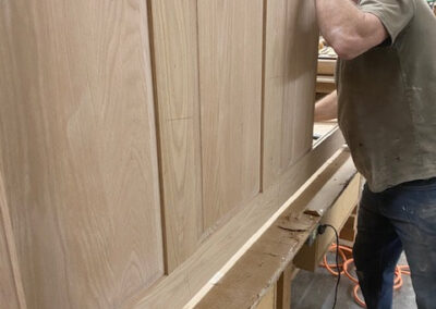 Wood work in workshop