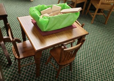 Wooden table and chairs